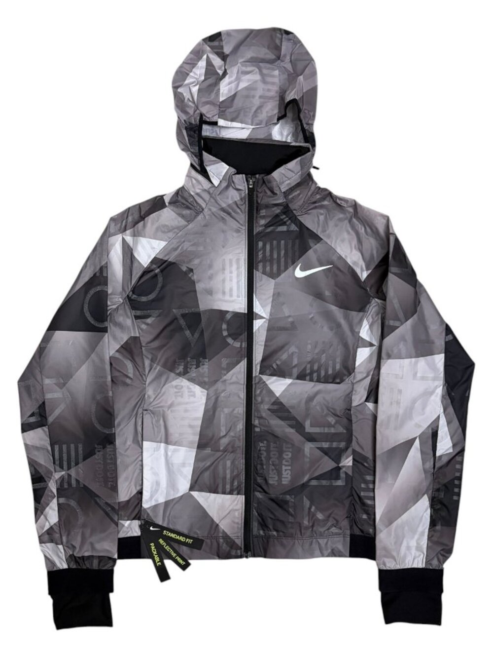 Nike Running Jacket Activewear Lightweight Packable Cropped Hood Womens XS